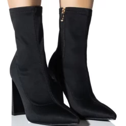 AZALEA WANG MOSCATO NEOPRENE BOOTIE IN BLACK