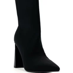 AZALEA WANG MOSCATO NEOPRENE BOOTIE IN BLACK -AZALEA WANG Shop azalea wang moscato neoprene bootie in black black 3 3