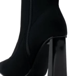 AZALEA WANG MOSCATO NEOPRENE BOOTIE IN BLACK -AZALEA WANG Shop azalea wang moscato neoprene bootie in black black 5 5