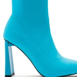 AZALEA WANG MOSCATO NEOPRENE BOOTIE IN BLUE -AZALEA WANG Shop azalea wang moscato neoprene bootie in blue blue 5 5