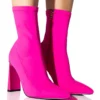 AZALEA WANG MOSCATO NEOPRENE BOOTIE IN PINK 1 AZALEA WANG MOSCATO NEOPRENE BOOTIE IN PINK -AZALEA WANG Shop azalea wang moscato neoprene bootie in pink pink 1 1