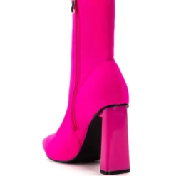 AZALEA WANG MOSCATO NEOPRENE BOOTIE IN PINK -AZALEA WANG Shop azalea wang moscato neoprene bootie in pink pink 4 4