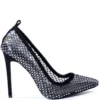 AZALEA WANG MOST FAMOUS MESH EMBELLISHED PUMP IN BLACK -AZALEA WANG Shop azalea wang most famous mesh embellished pump in black black 2 2