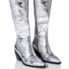 AZALEA WANG MY SWEETHEART SEQUIN EMBELLISHED BOOT IN SILVER -AZALEA WANG Shop azalea wang my sweetheart sequin embellished boot in silver silver 1 1