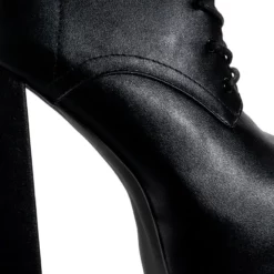 AZALEA WANG NAVEAH CHUNKY LACE UP BOOTIE IN BLACK -AZALEA WANG Shop azalea wang naveah chunky lace up bootie in black black 5 5