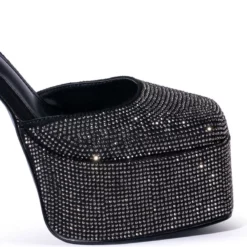 AZALEA WANG NESSA EMBELLISHED PUMP IN BLACK -AZALEA WANG Shop azalea wang nessa embellished pump in black black 5 5