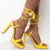 AZALEA WANG NEVER BEEN BETTER CHUNKY SANDAL IN YELLOW -AZALEA WANG Shop azalea wang never been better chunky sandal in yellow yellow 2 2