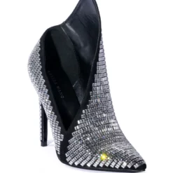 AZALEA WANG NEXT UP ANGULAR STILETTO BOOTIE IN SILVER -AZALEA WANG Shop azalea wang next up angular stiletto bootie in silver silver 3 3