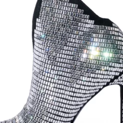 AZALEA WANG NEXT UP ANGULAR STILETTO BOOTIE IN SILVER -AZALEA WANG Shop azalea wang next up angular stiletto bootie in silver silver 5 5