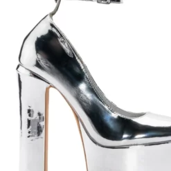 AZALEA WANG NIGHT MOVES PLATFORM PUMP IN SILVER -AZALEA WANG Shop azalea wang night moves platform pump in silver silver 5 5