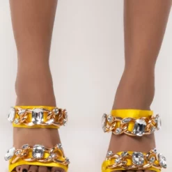 AZALEA WANG NO MORE LIES STILETTO SANDAL IN MARIGOLD -AZALEA WANG Shop azalea wang no more lies stiletto sandal in marigold marigold 3 3