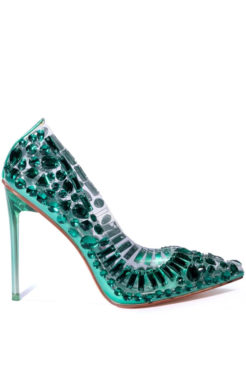 AZALEA WANG NOT BOSSY JUST A BOSS STILETTO PUMP IN GREEN 3 AZALEA WANG NOT BOSSY JUST A BOSS STILETTO PUMP IN GREEN