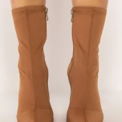 AZALEA WANG NOTHING LASTS FOREVER CHUNKY BOOTIE IN BROWN -AZALEA WANG Shop azalea wang nothing lasts forever chunky bootie in brown brown 3 3