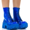 AZALEA WANG OLYMPIA BLUE CHUNKY BOOTIE -AZALEA WANG Shop azalea wang olympia blue chunky bootie blue 1 1