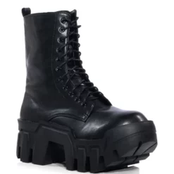 AZALEA WANG OLYMPIA WHITE CHUNKY BOOTIE -AZALEA WANG Shop azalea wang olympia white chunky bootie black 3 3