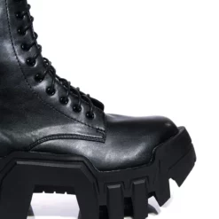 AZALEA WANG OLYMPIA WHITE CHUNKY BOOTIE -AZALEA WANG Shop azalea wang olympia white chunky bootie black 5 5