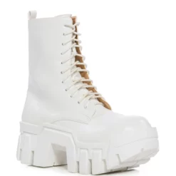AZALEA WANG OLYMPIA WHITE CHUNKY BOOTIE -AZALEA WANG Shop azalea wang olympia white chunky bootie white 3 3