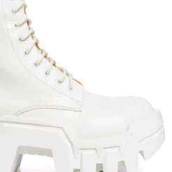 AZALEA WANG OLYMPIA WHITE CHUNKY BOOTIE -AZALEA WANG Shop azalea wang olympia white chunky bootie white 5 5