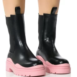 AZALEA WANG ONLY IN MY DREAMS FLATFORM BOOTIE IN PINK -AZALEA WANG Shop azalea wang only in my dreams flatform bootie in pink pink 1 1 c1