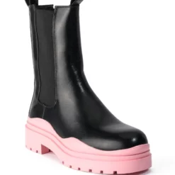 AZALEA WANG ONLY IN MY DREAMS FLATFORM BOOTIE IN PINK -AZALEA WANG Shop azalea wang only in my dreams flatform bootie in pink pink 3 3 c1