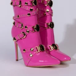 AZALEA WANG OVER AND OUT STILETTO BOOTIE IN PINK -AZALEA WANG Shop azalea wang over and out stiletto bootie in pink pink 4 4