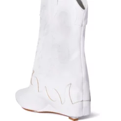 AZALEA WANG PARTY IN THE USA FOLD OVER WESTERN BOOT IN WHITE -AZALEA WANG Shop azalea wang party in the usa fold over western boot in white white 4 4