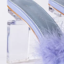 AZALEA WANG PILLOW TALK SQUARE TOE SANDAL IN PERIWINKLE -AZALEA WANG Shop azalea wang pillow talk square toe sandal in periwinkle periwinkle 6 6