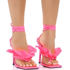 AZALEA WANG BEA STILETTO THONG SANDAL IN PINK