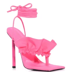 AZALEA WANG BEA STILETTO THONG SANDAL IN PINK -AZALEA WANG Shop azalea wang pink stiletto sandal pink 4 4