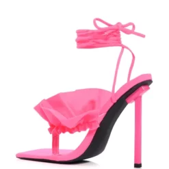 AZALEA WANG BEA STILETTO THONG SANDAL IN PINK -AZALEA WANG Shop azalea wang pink stiletto sandal pink 5 5