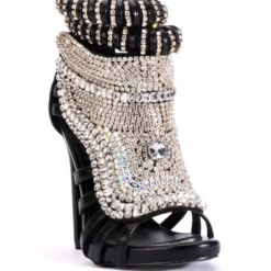 AZALEA WANG PUSH YOUR LUCK STILETTO SANDAL IN BLACK -AZALEA WANG Shop azalea wang push your luck stiletto sandal in black black 3 3 c1