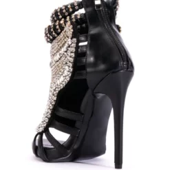 AZALEA WANG PUSH YOUR LUCK STILETTO SANDAL IN BLACK -AZALEA WANG Shop azalea wang push your luck stiletto sandal in black black 4 4 c1