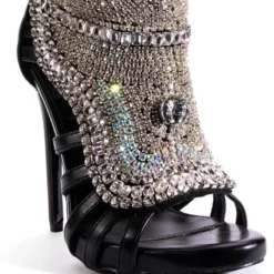 AZALEA WANG PUSH YOUR LUCK STILETTO SANDAL IN BLACK -AZALEA WANG Shop azalea wang push your luck stiletto sandal in black black 5 5 c1