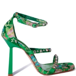 AZALEA WANG REALLY THAT GIRL STILETTO SANDAL IN GREEN -AZALEA WANG Shop azalea wang really that girl stiletto sandal in green green 2 2