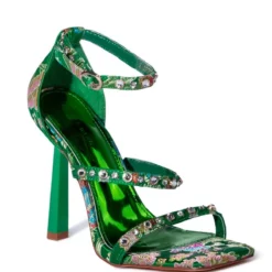 AZALEA WANG REALLY THAT GIRL STILETTO SANDAL IN GREEN -AZALEA WANG Shop azalea wang really that girl stiletto sandal in green green 3 3