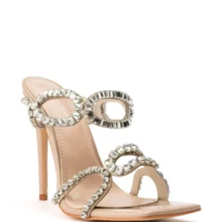 AZALEA WANG RED CARPET RHINESTONE STRAP STILETTO SANDAL -AZALEA WANG Shop azalea wang red carpet rhinestone strap stiletto sandal nude 3 3