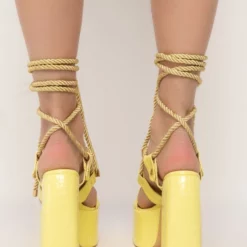 AZALEA WANG RESORT READY CHUNKY SANDAL IN LIME -AZALEA WANG Shop azalea wang resort ready chunky sandal in lime lime 5 5