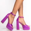 AZALEA WANG ROCK MY WORLD SANDAL IN PURPLE -AZALEA WANG Shop azalea wang rock my world sandal in purple purple 2 2