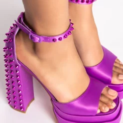 AZALEA WANG ROCK MY WORLD SANDAL IN PURPLE -AZALEA WANG Shop azalea wang rock my world sandal in purple purple 5 5