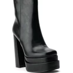 AZALEA WANG RUN AWAY CHUNKY BOOTIE IN BLACK -AZALEA WANG Shop azalea wang run away chunky bootie in black black 3 3 c1