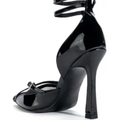 AZALEA WANG SASHA BUCKLE STRAP PUMP IN BLACK -AZALEA WANG Shop azalea wang sasha buckle strap pump in black black 4 4