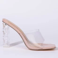AZALEA WANG SATURDAY NIGHT MOOD CHUNKY SANDAL IN NUDE -AZALEA WANG Shop azalea wang saturday night mood chunky sandal in nude nude 4 4