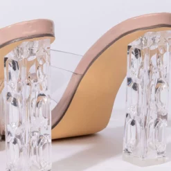 AZALEA WANG SATURDAY NIGHT MOOD CHUNKY SANDAL IN NUDE -AZALEA WANG Shop azalea wang saturday night mood chunky sandal in nude nude 7 7