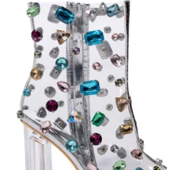 AZALEA WANG SHAYLEIGH EMBELLISHED PVC BOOTIE IN MULTI -AZALEA WANG Shop azalea wang shayleigh embellished pvc bootie in multi multi 5 5