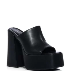 AZALEA WANG SHEBA CHUNKY SANDAL IN BLACK -AZALEA WANG Shop azalea wang sheba chunky sandal in black black 3 3