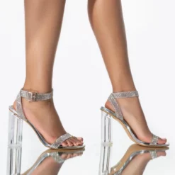 AZALEA WANG SHINE ON BABE CHUNKY SANDAL IN SILVER