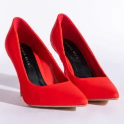 AZALEA WANG SIMPLY CHIC STILETTO PUMP IN RED -AZALEA WANG Shop azalea wang simply chic stiletto pump in red red 4 4