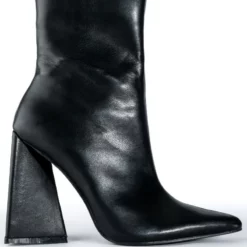 AZALEA WANG SIMPLY IRRESISTIBLE CHUNKY PU BOOTIE IN BLACK -AZALEA WANG Shop azalea wang simply irresistible chunky pu bootie in black black 2 2