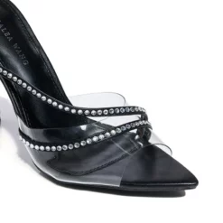 AZALEA WANG SITKA EMBELLISHED STILETTO SANDAL IN BLACK -AZALEA WANG Shop azalea wang sitka embellished stiletto snadal in black black 5 5