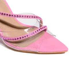 AZALEA WANG SITKA EMBELLISHED STILETTO SNADAL IN PINK -AZALEA WANG Shop azalea wang sitka embellished stiletto snadal in pink pink 5 5